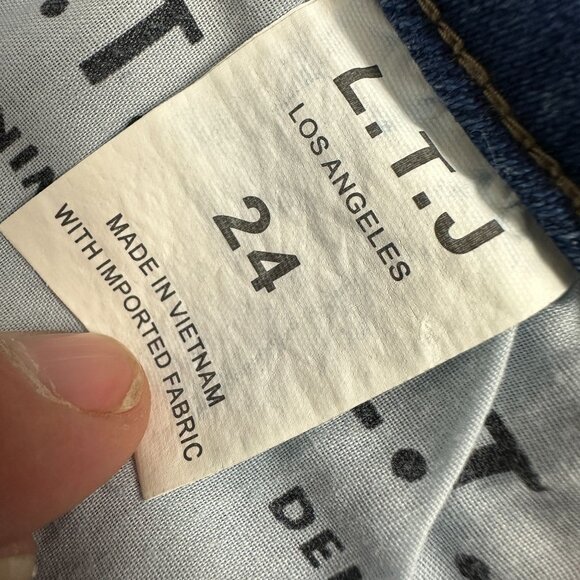 Letter To Juliet Womens Distressed Medium Wash High Waisted Jeans Size 24 - Picture 8 of 9